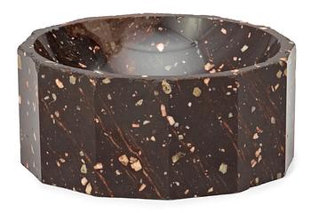 740. A Swedish Empire 19th century porphyry salt.