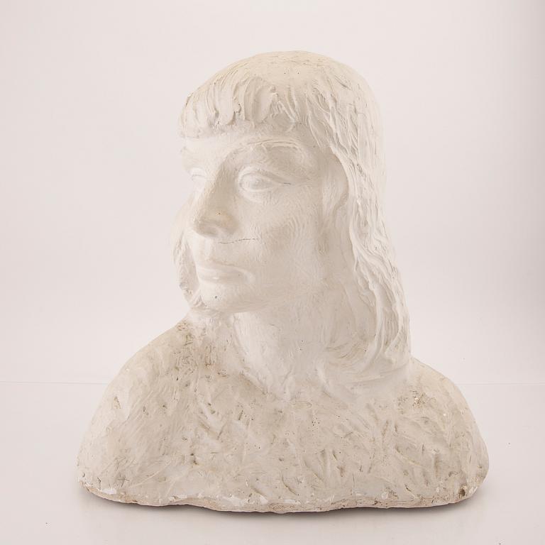 Åke Falk, unsigned plaster sculpture.