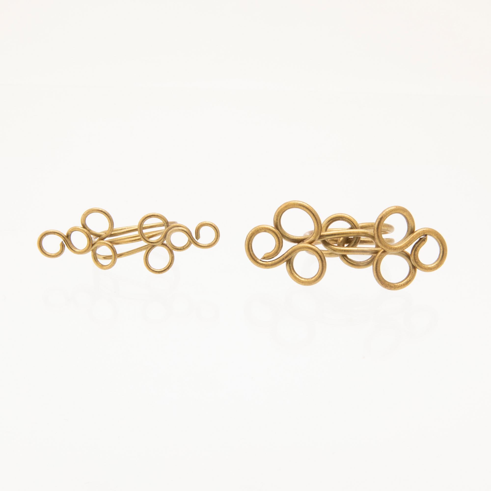 Berit Johansson, rings 5 pcs brass and white metal.