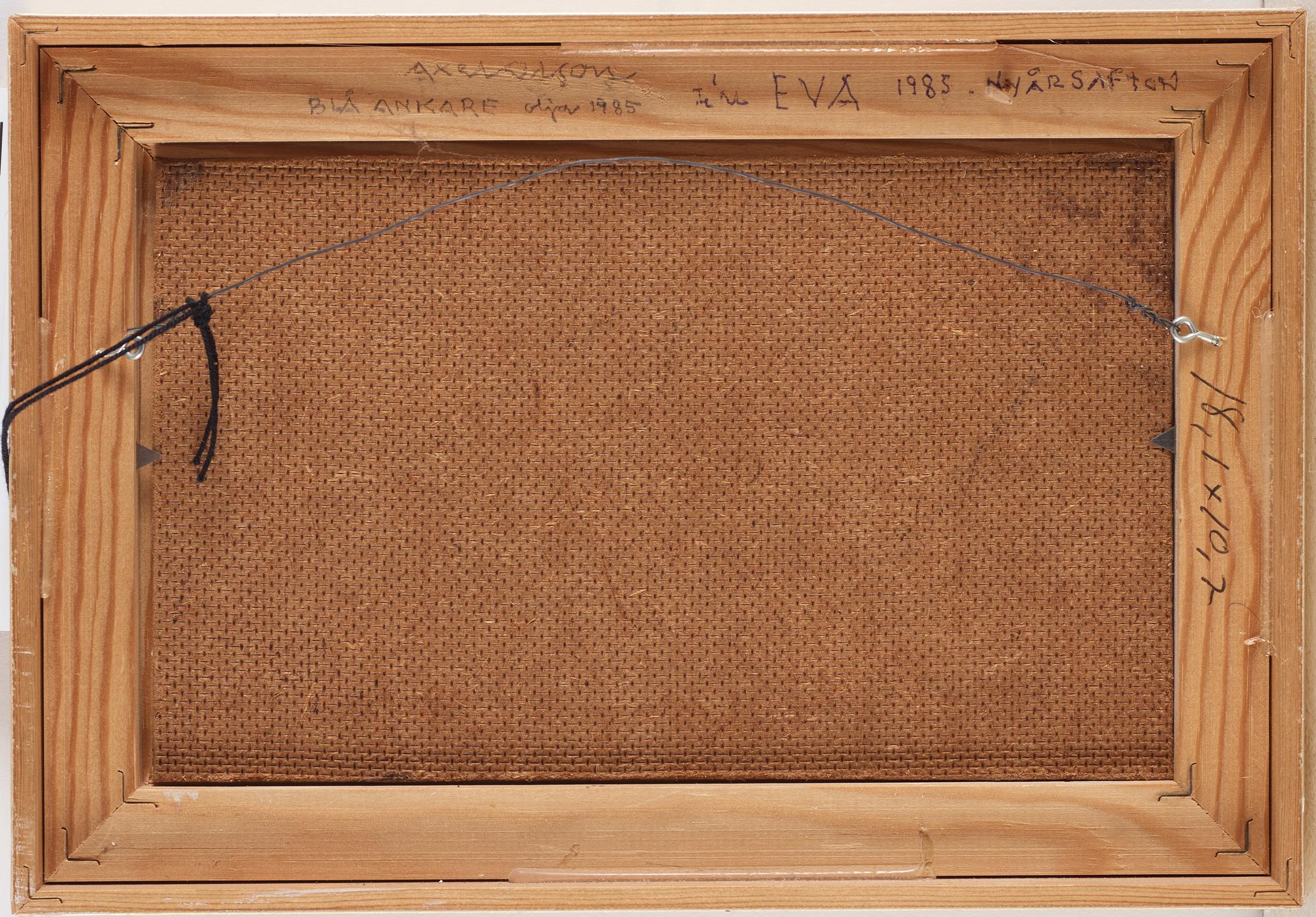 Axel Olson, oil on panel, signed and dated -85.