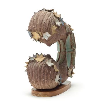 Stig Lindberg, skulptur "Narcissus", chamotterat stengods, Gustavsbergs studio 1940-tal.