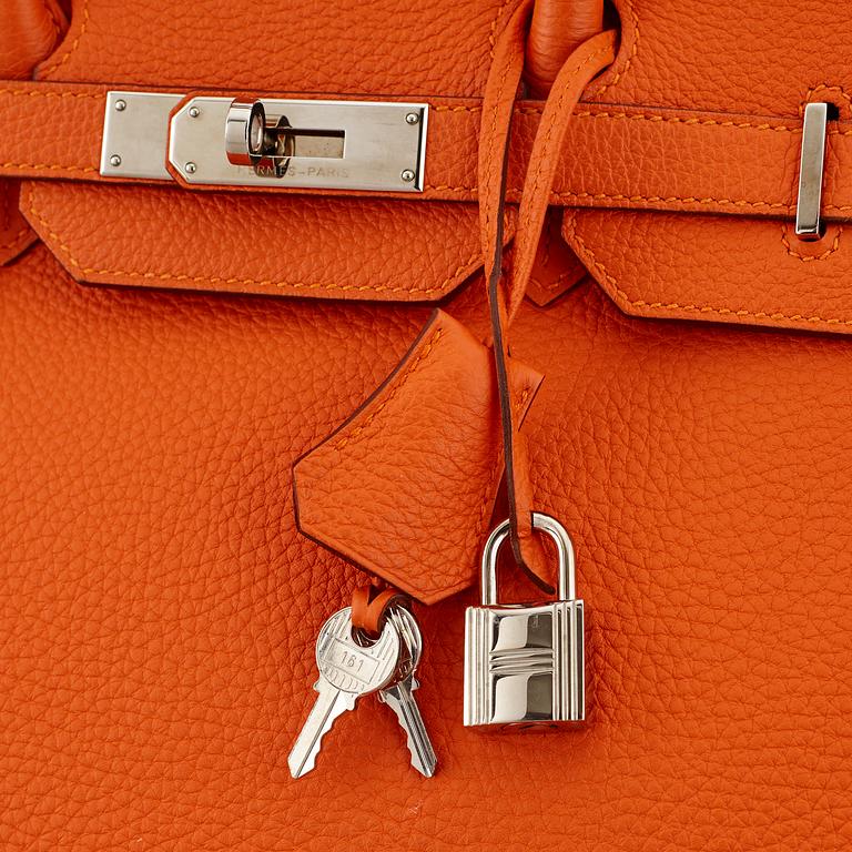 HERMÈS, Orange feu togo leather 'Birkin 35', 2015.