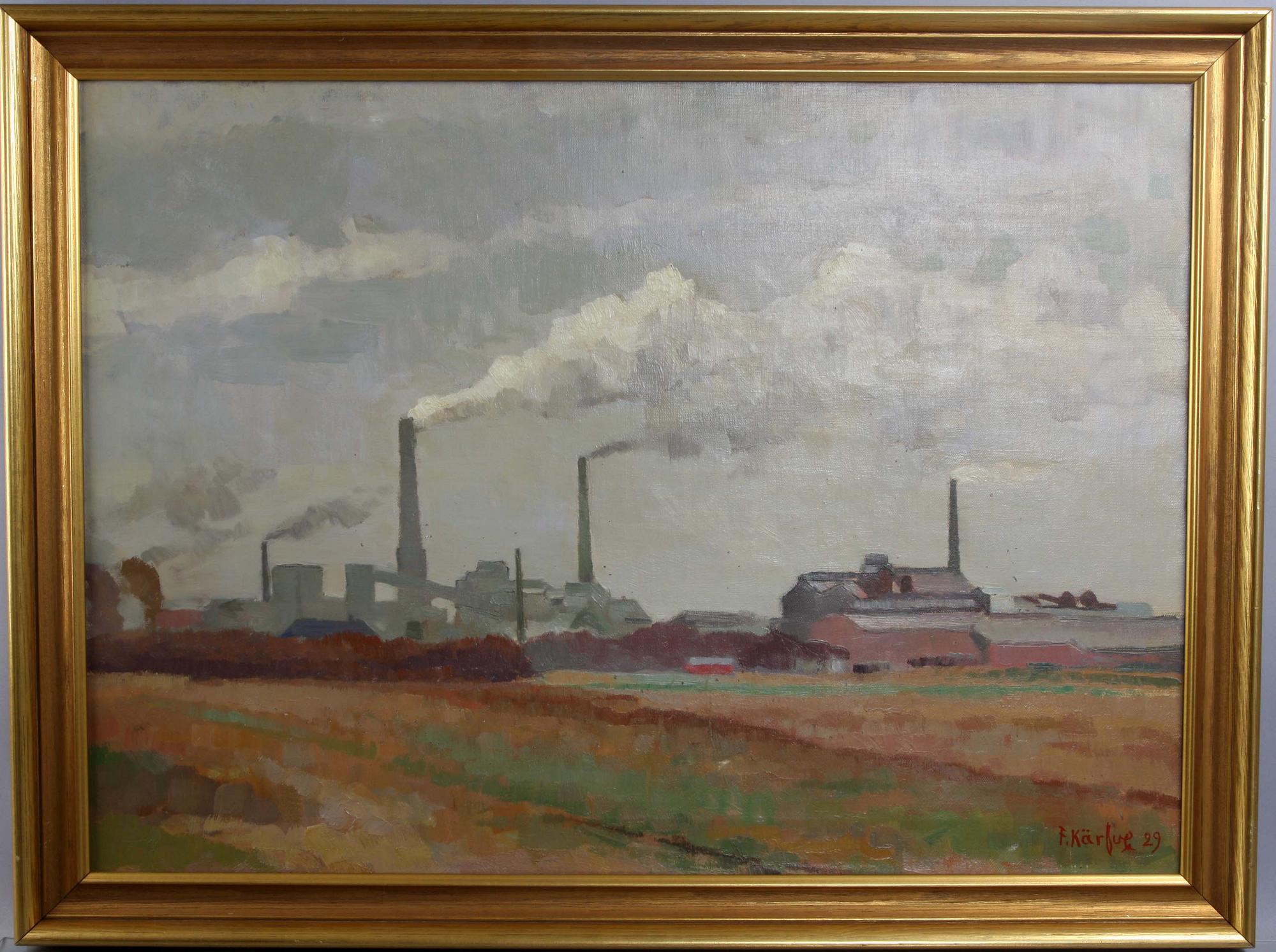 FRITZ KÄRFVE, olja på duk, sign o dat -29.
