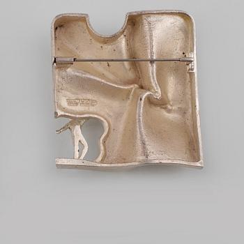 BROSCH, sterlingsilver, Björn Weckström, Lapponia, 1970. Vikt 52,5 gram.