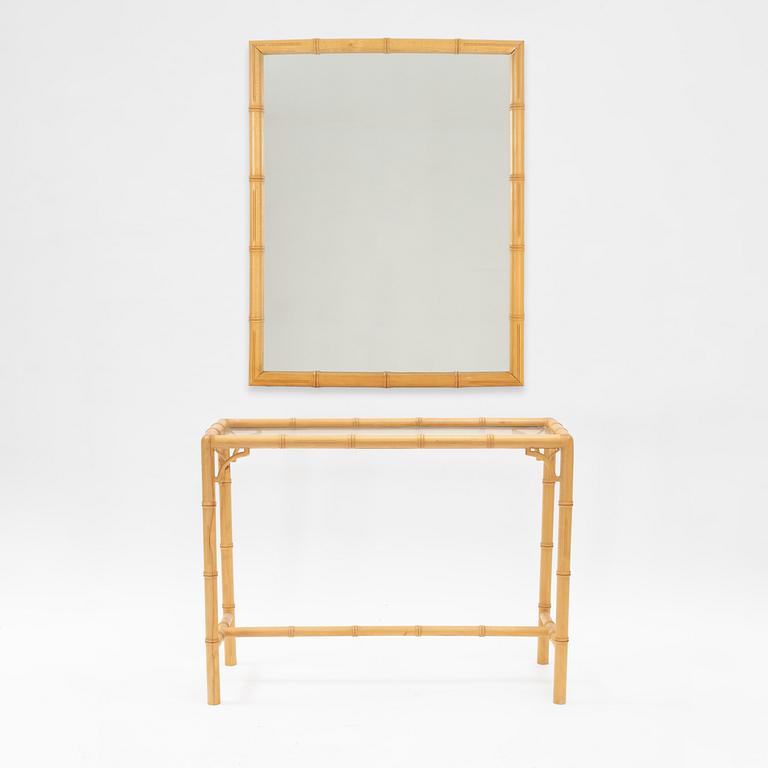 A mirror and table, second half of the 20th century.