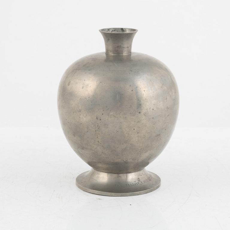 Firma Svenskt Tenn, a pewter vase, model "A 1014", Stockholm 1934.