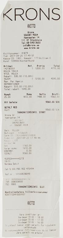 ROLEX, Oyster Perpetual, Day-Date (Swiss Made), Chronometer, wristwatch, 36 mm.