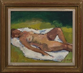 ASTRID HARMS-RINGDAHL, oil on canva, signed 1956.
