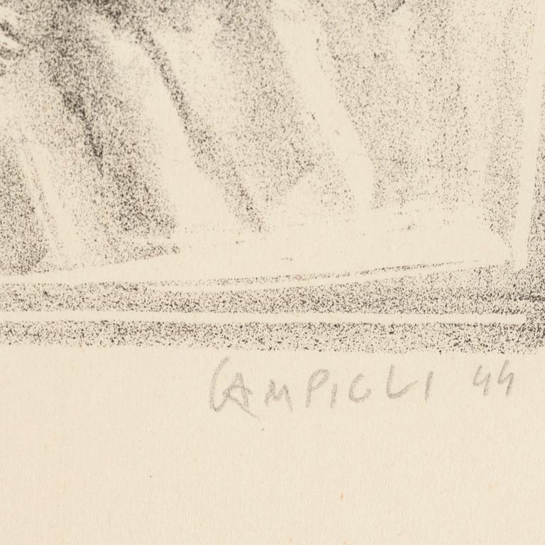 MASSIMO CAMPIGLI, lithograph, signed and numbered 3/20, daterad -44.