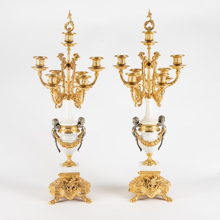 A pair of Louis XVI-style candelabra, 21st Century.