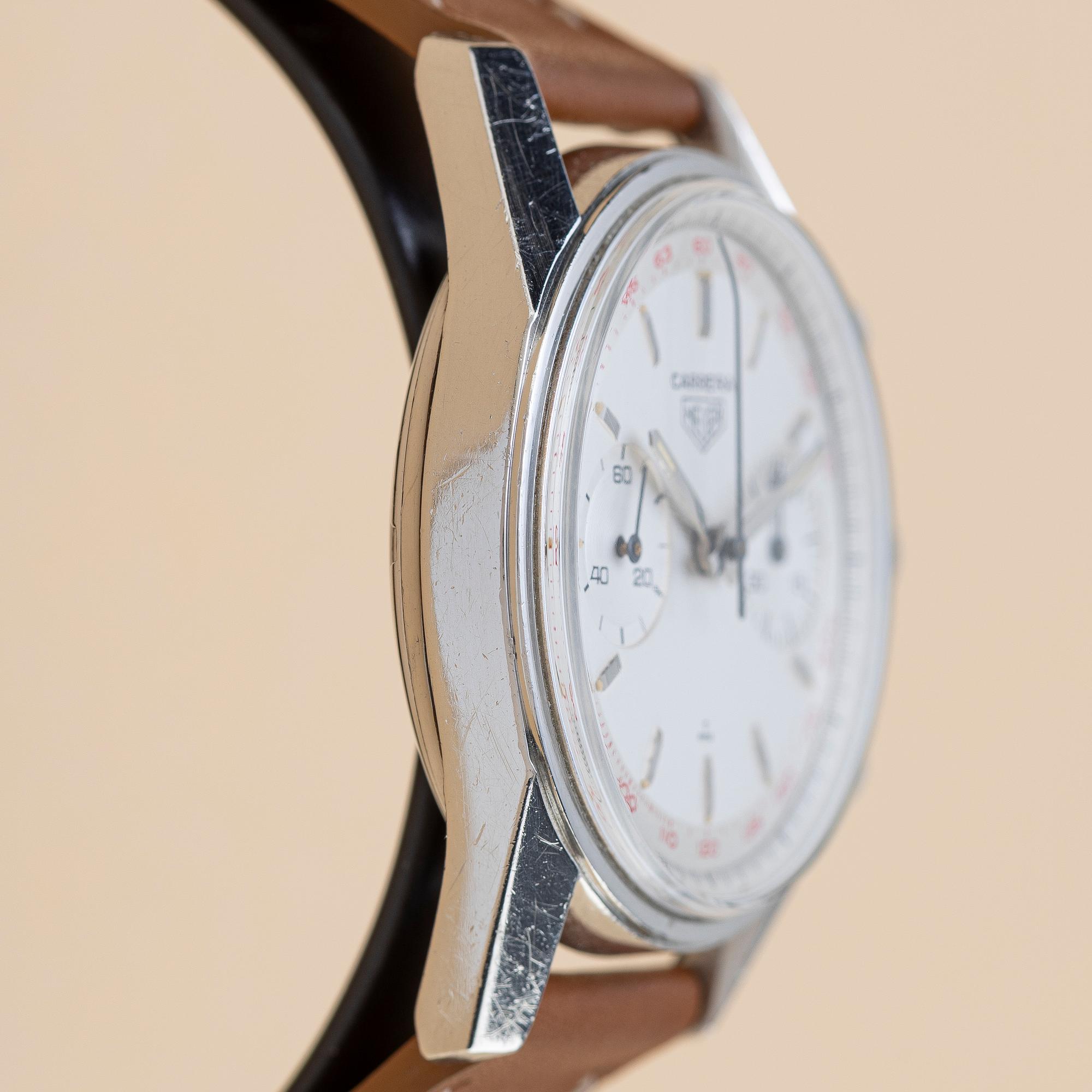 Heuer, Carrera 45, ”Red Tachymeter”, ca 1965.