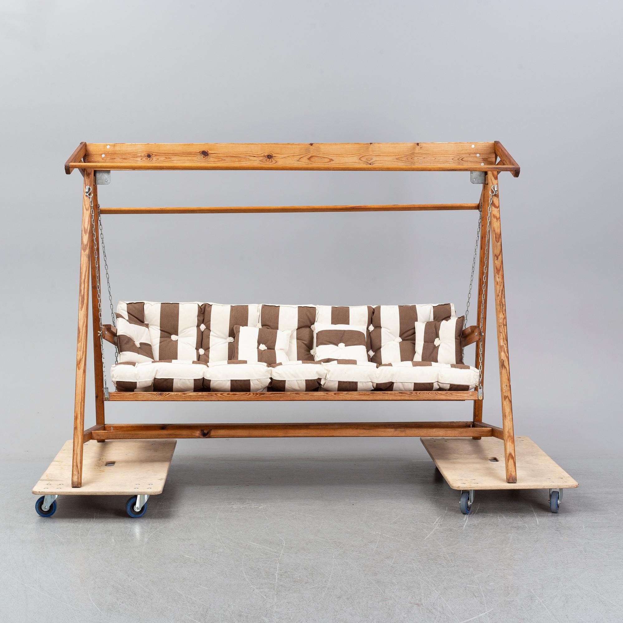A 20th century garden hammock, design Elsa Stackelberg, Edsbruk, Sweden.