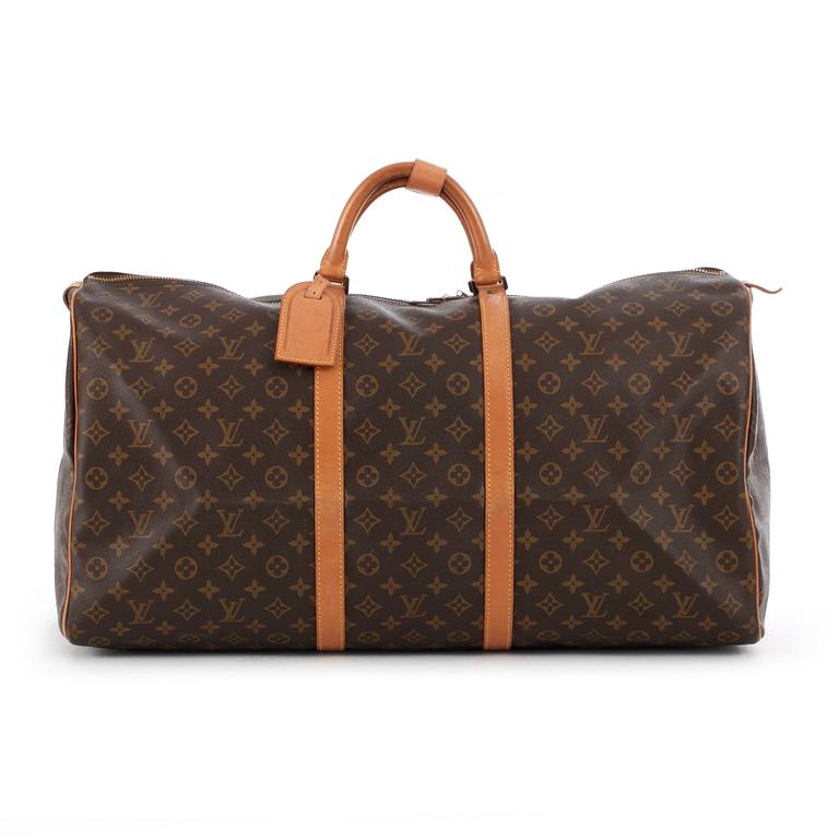 LOUIS VUITTON, a monogram canvas weekend bag, "Keepall 60", 1986.