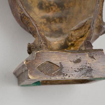 a bronze sculpture, signed and uncleared numbered 1/10?.