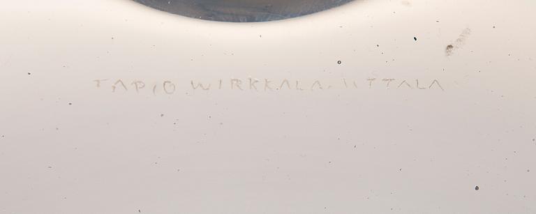A glass bowl signed Tapio Wirkkala Iittala.