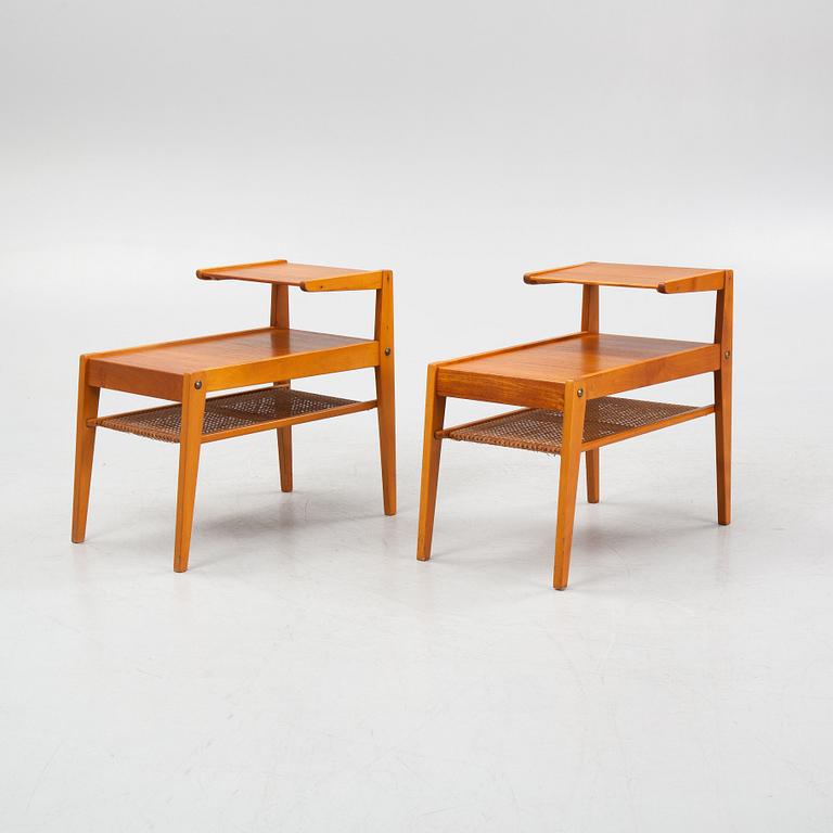 Sängbord, ett par, AB Emil Lindvall, Nybro 1961.