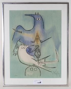 WILFREDO LAM, 2 st, färglitografi, sign o numr 51/262.