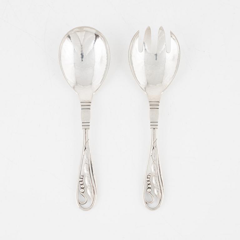 Georg Jensen, serveringsbestick, ett par, sterlingsilver, Danmark.