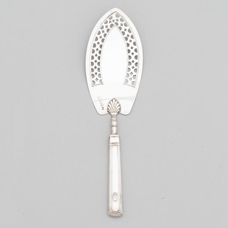 Erik Wilhelm Sällström, Fiskspade, silver, S:t Petersburg Ryssland 1847.