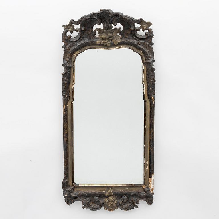 A Swedish Rococo mirror, late 18th Century.