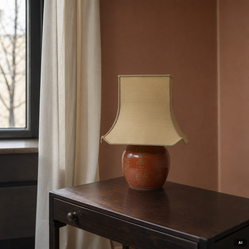 A porcelain table lamp, G&C, 20th/21st century.
