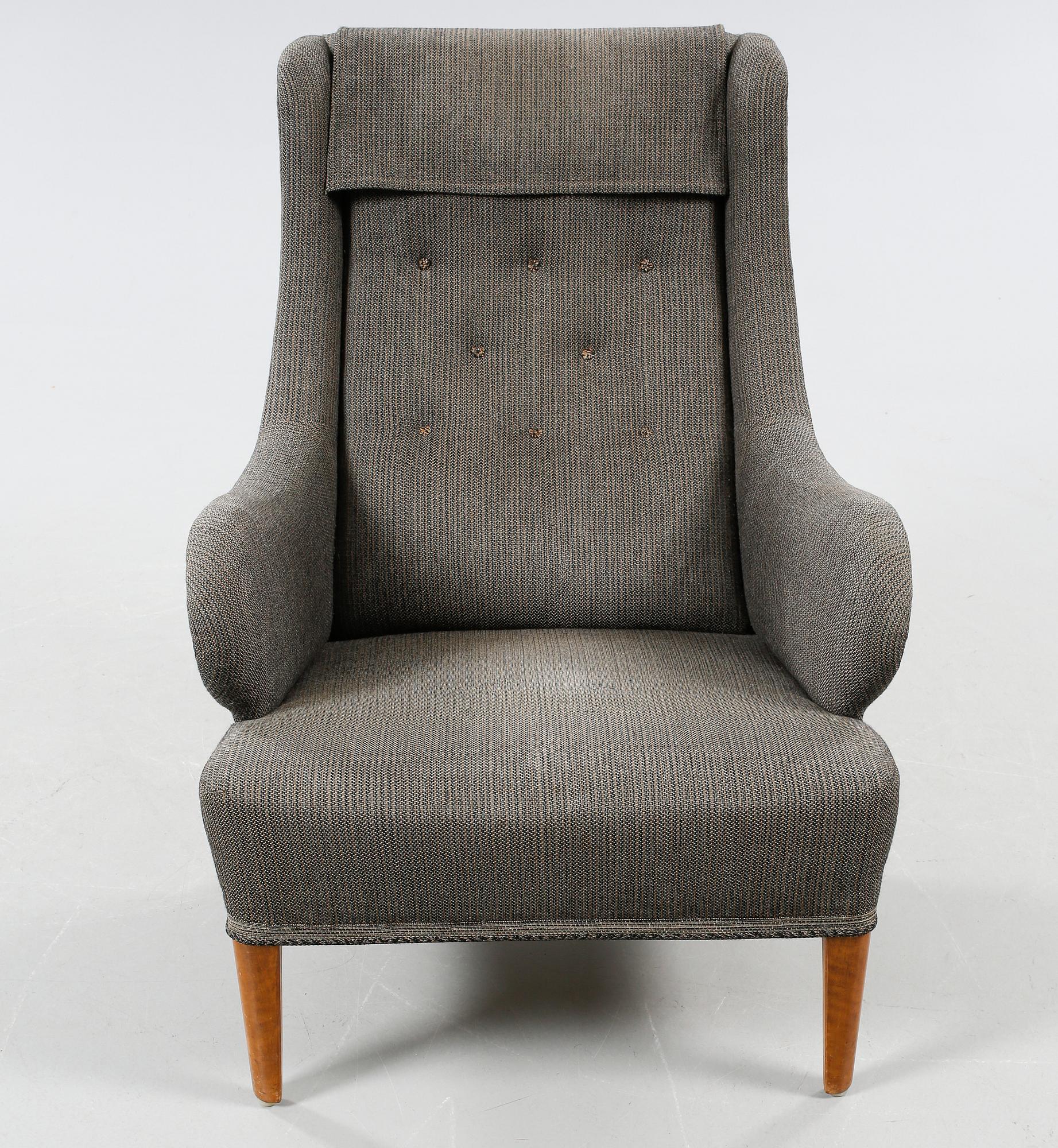 A chair, model Oscar, designed by Carl Malmsten for Carl Malmsten AB, bought 31 of January 1962.