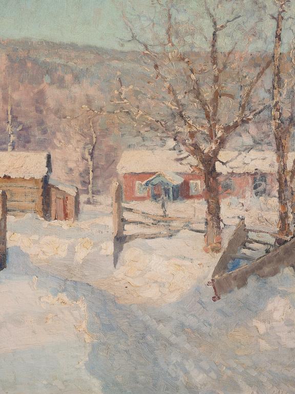 Anshelm Schultzberg, Winter Landscape in Töcksmark.