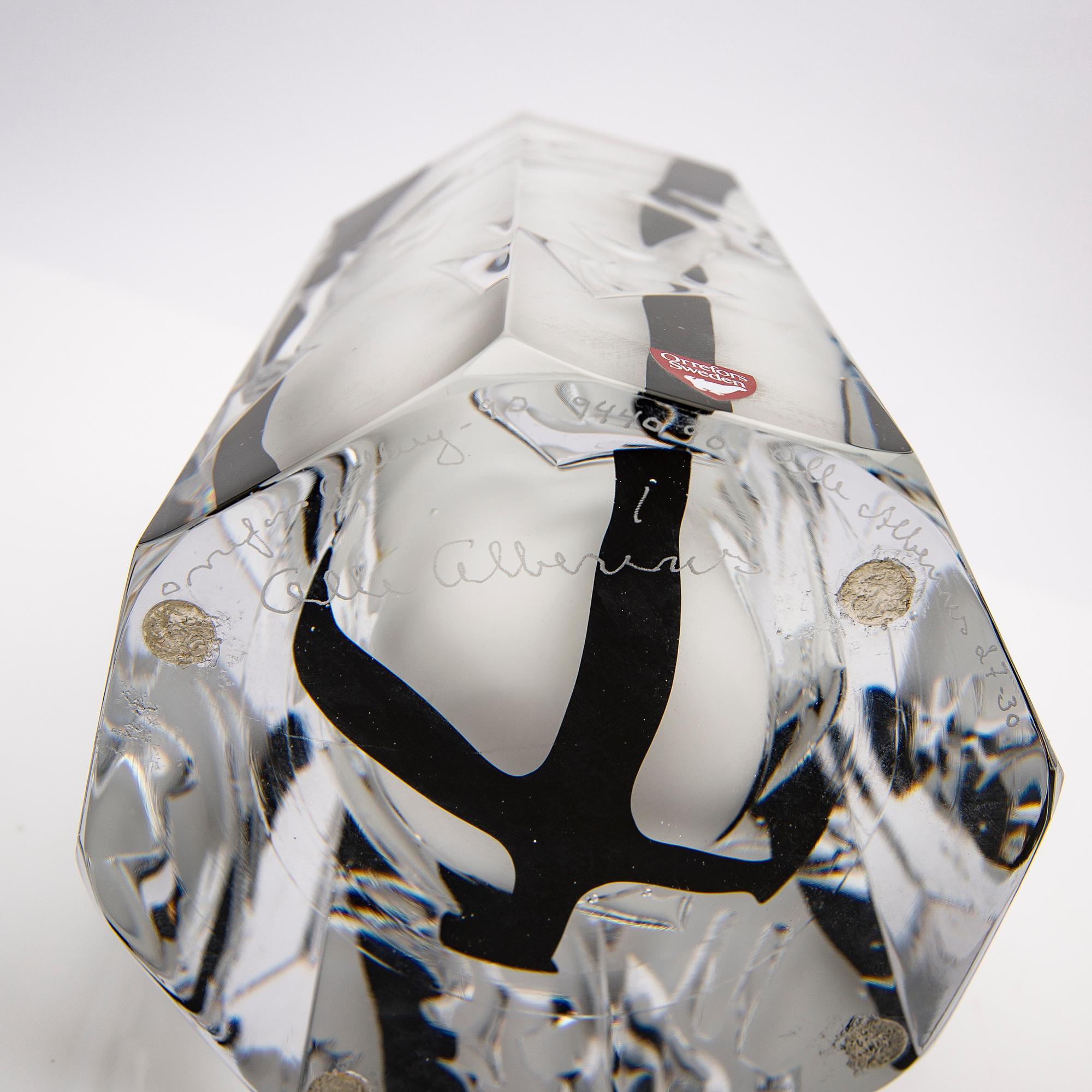 Olle Alberius, Vase, "Arrow", Orrefors Gallery, 1990.