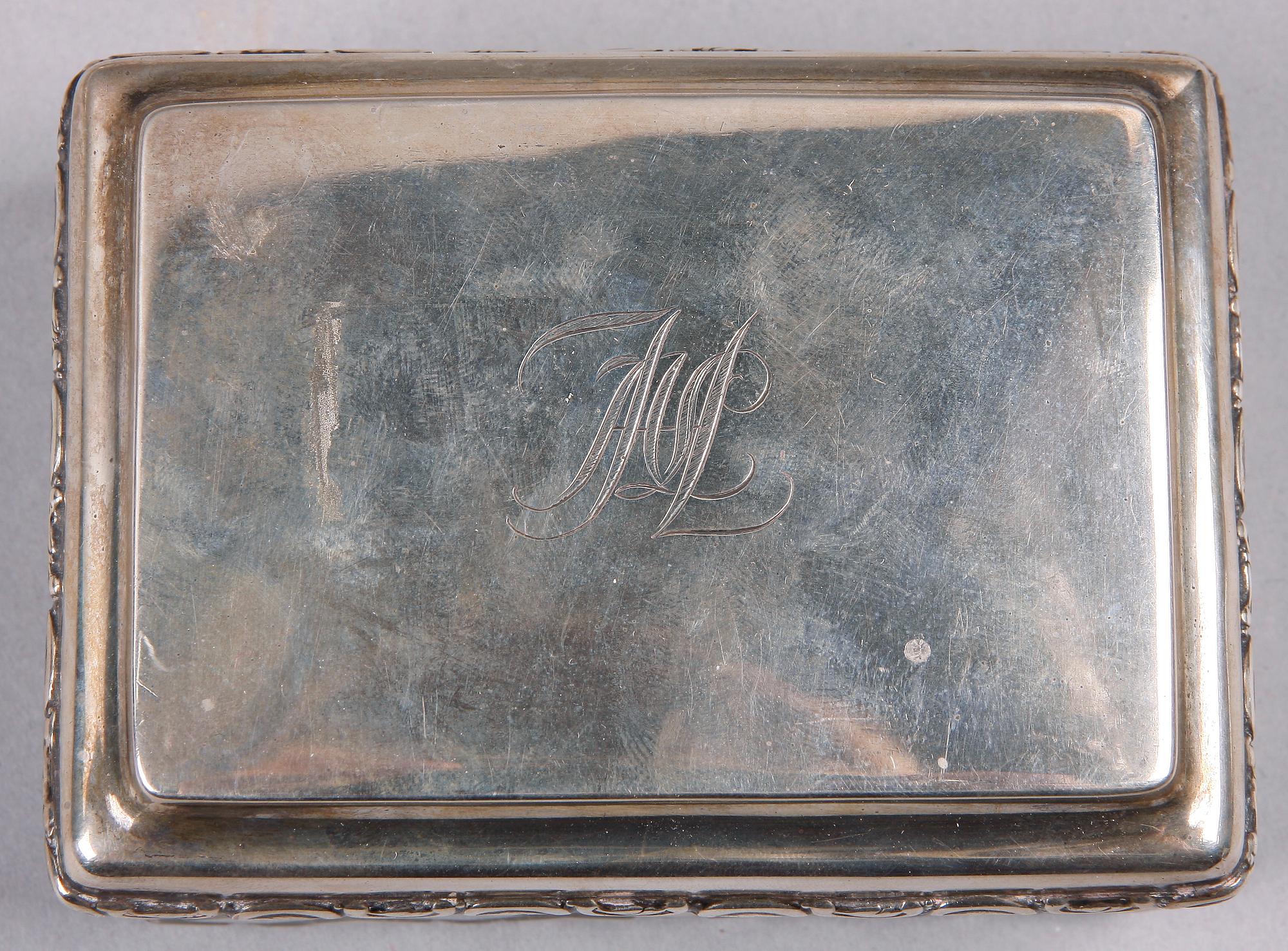 ASKAR, 4 st, silver o glas, CH Hallberg Stockholm 1920.