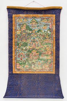 A Tibetan Thangka, 20th Century.