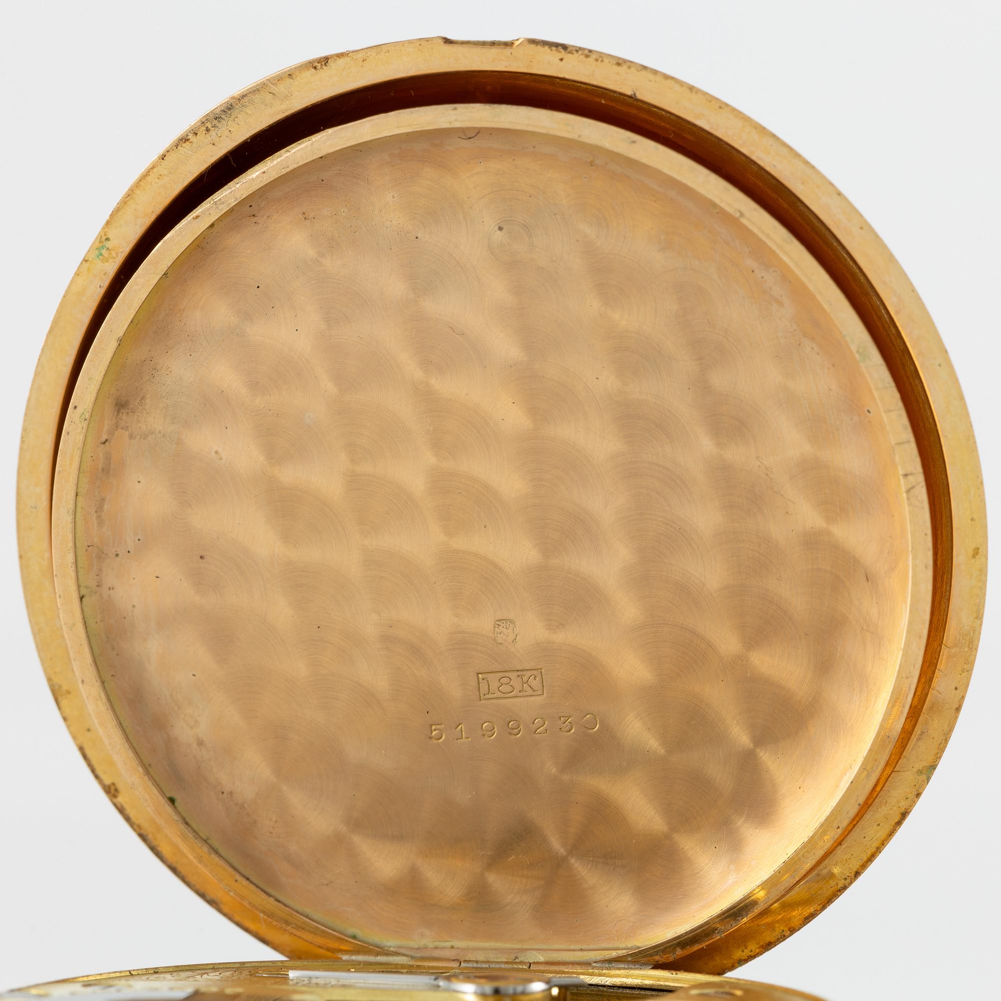 Omega, pocket watch, hunter, 53.5 mm.