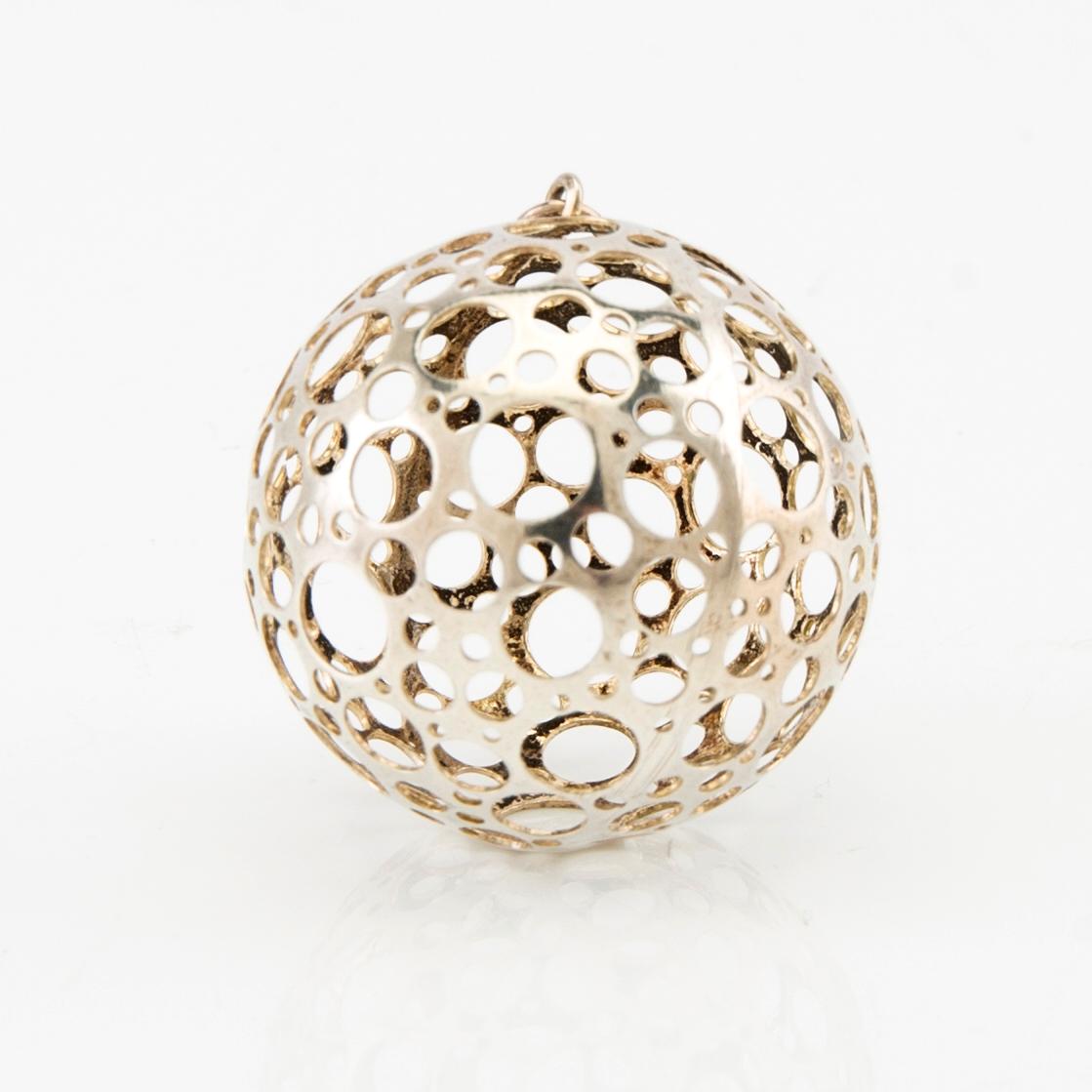 Liisa Vitali, ring and pendant "Leppäkerttu" silver, Westerback Helsinki 1974.