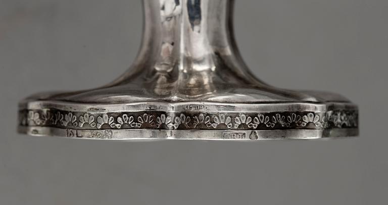 GRÄDDKANNA, silver, Olof Robert Lundgren, Åbo/Turku, 1855. Vikt 190 g.