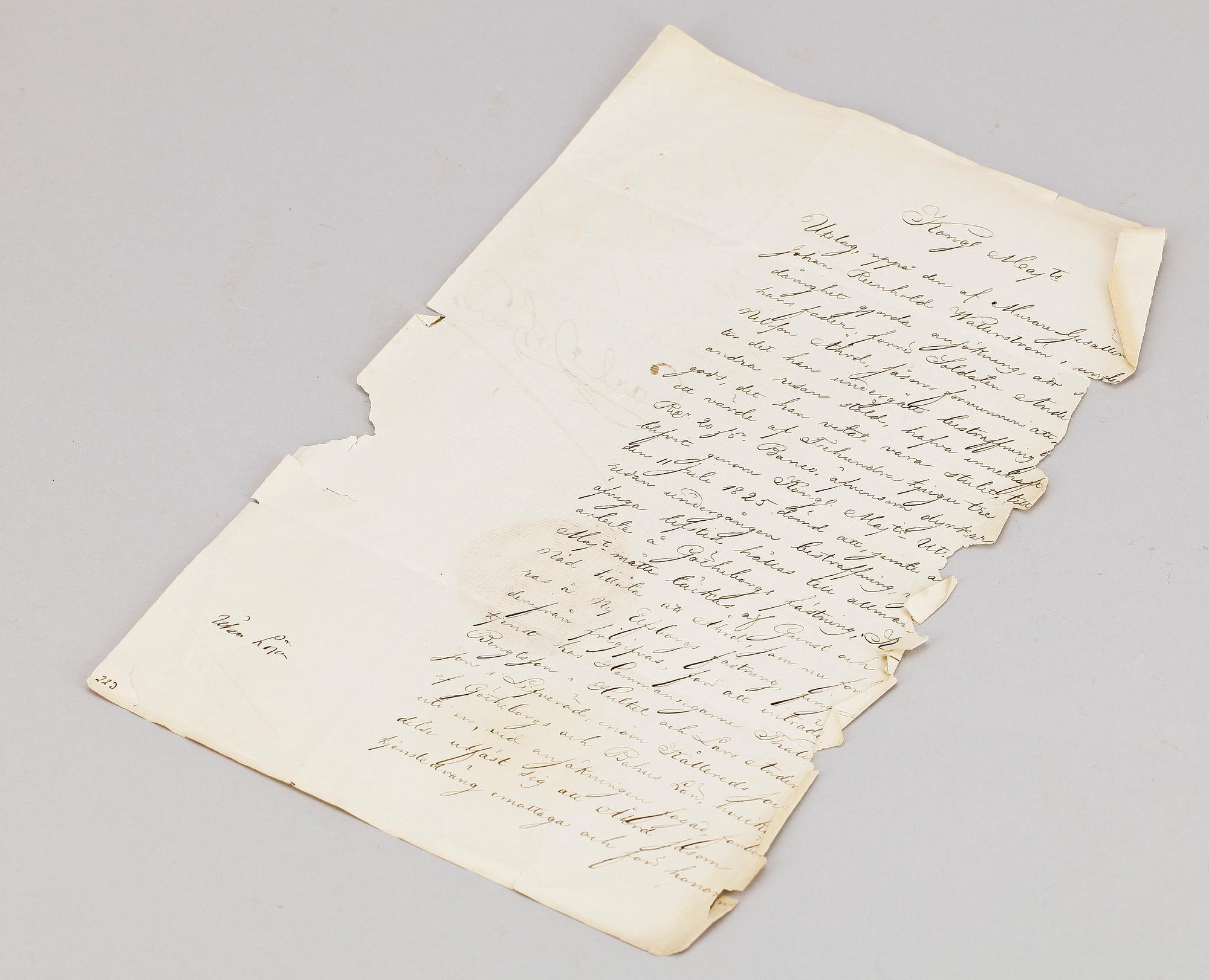 KUNGLIG AUTOGRAF, Konung Karl XIV Johan av Sverige-Norge, dat 1841.