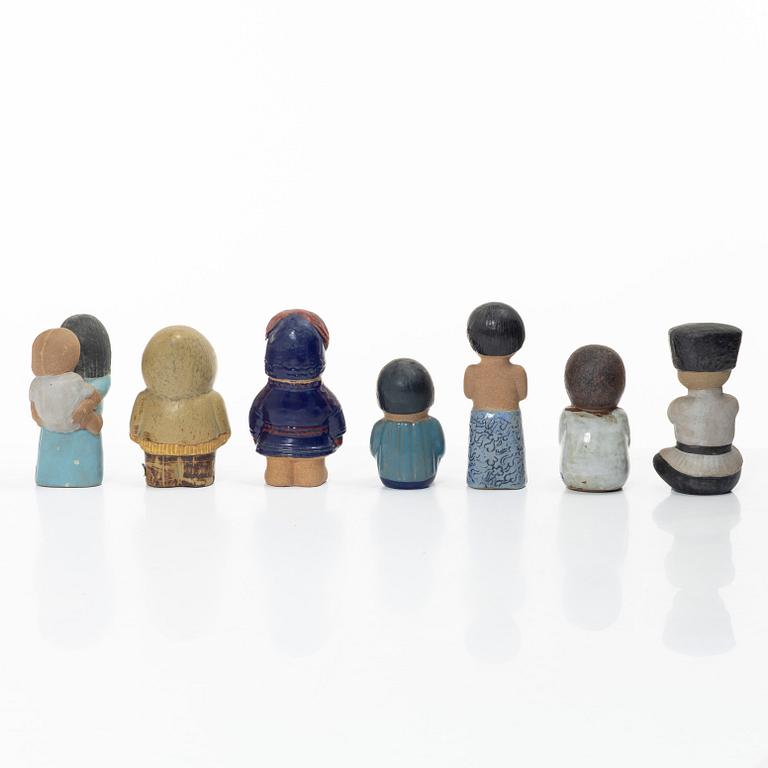 Lisa Larson, Seven figurines, Gustavsberg.