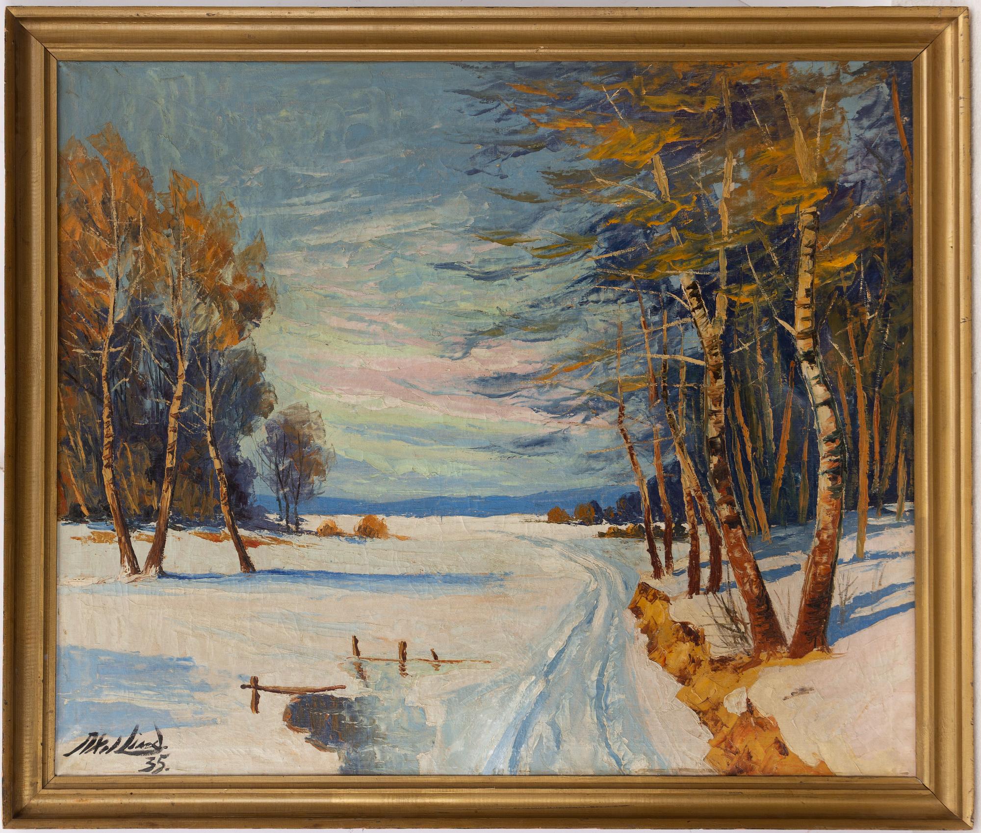 Axel Lind, Late-winter landscape.