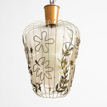Hans Bergström, a rare ceiling lamp model "5A", ateljé Lyktan, Åhus, 1940s.