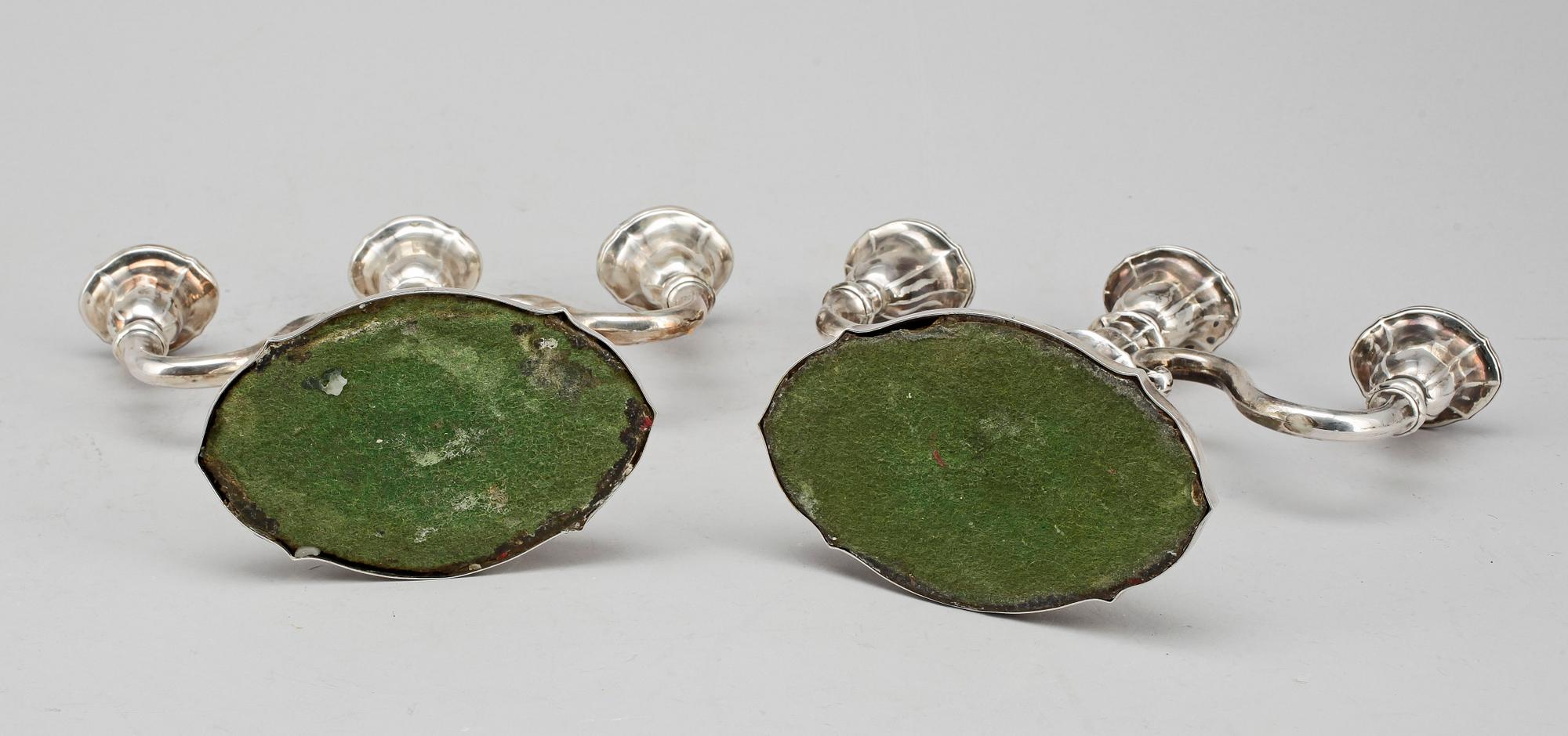 KANDELABRAR. ett par, silver, 1931.