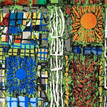 ALFRED BOMAN, Mixed media (acrylic, adhesive emulsion, spray paint and oil)/canvas.