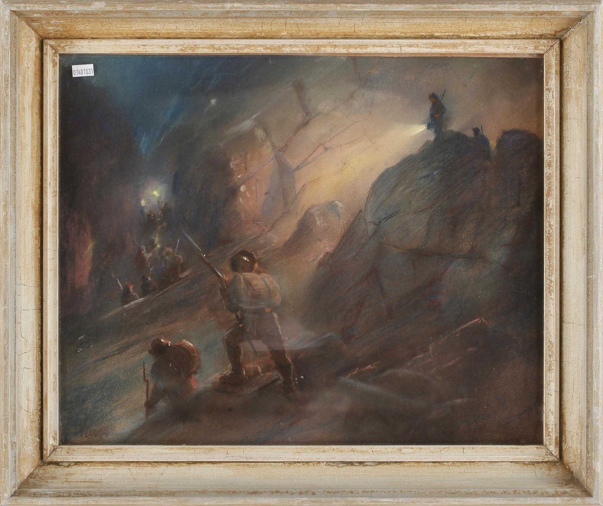 VALFRID NELSON, pastell, signerad.