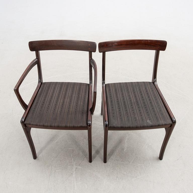 Ole Wanscher, chairs, 8 pcs, "Rungstedlund", Poul Jeppesen, Denmark, second half of the 20th century.