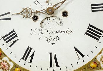 A grand father clock, Holywell Winstanley from England, first halft of the 19th century.