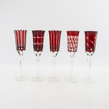 Service 34 pcs late 20th century cut glass.