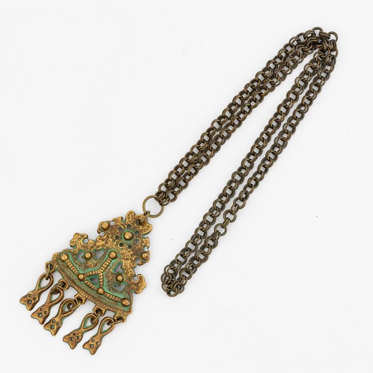 Pentti Sarpaneva, Kalevala Koru, necklace, bronze.