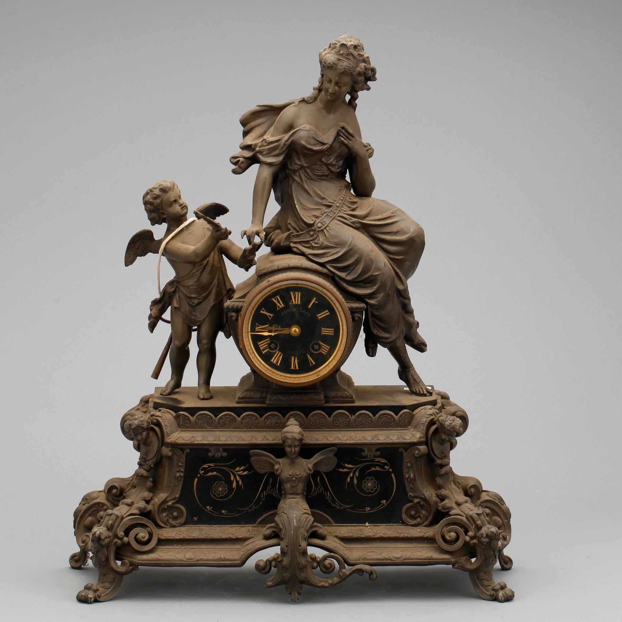 BORDSPENDYL, nyrokoko, Joseph Leja, Stockholm. omkring 1800-talets mitt.