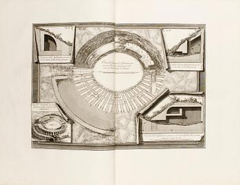 423. Giovanni Battista Piranesi, "Antichità d'Albano e di Castel Gandolfo descritte ed incise da Giovambatista Piranesi"/"Descrizione e disegno dell'emissario del Lago Albano di Gio Batista Piranesi".