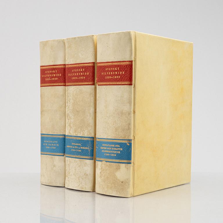 Three books, the standard reference works on Swedish silver, Hernmarck et al., Stockholm 1941-45.