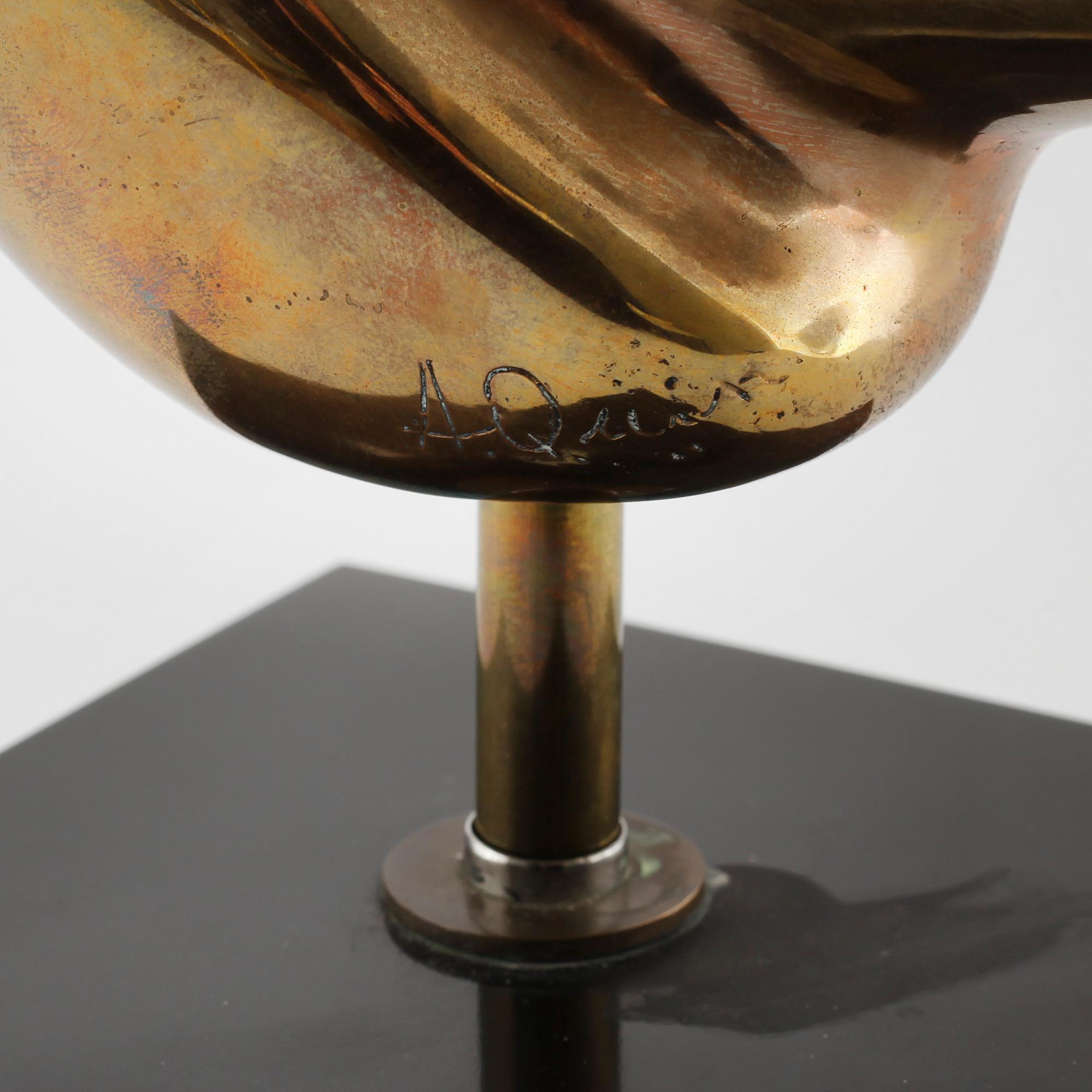 sculpture, bronze, signed.