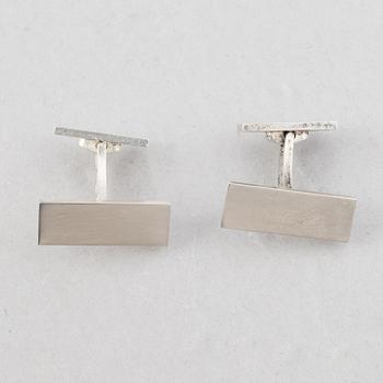 Wiwen Nilsson, cufflinks, a pair, sterling silver, Anders Nilsson, Lund 1950.