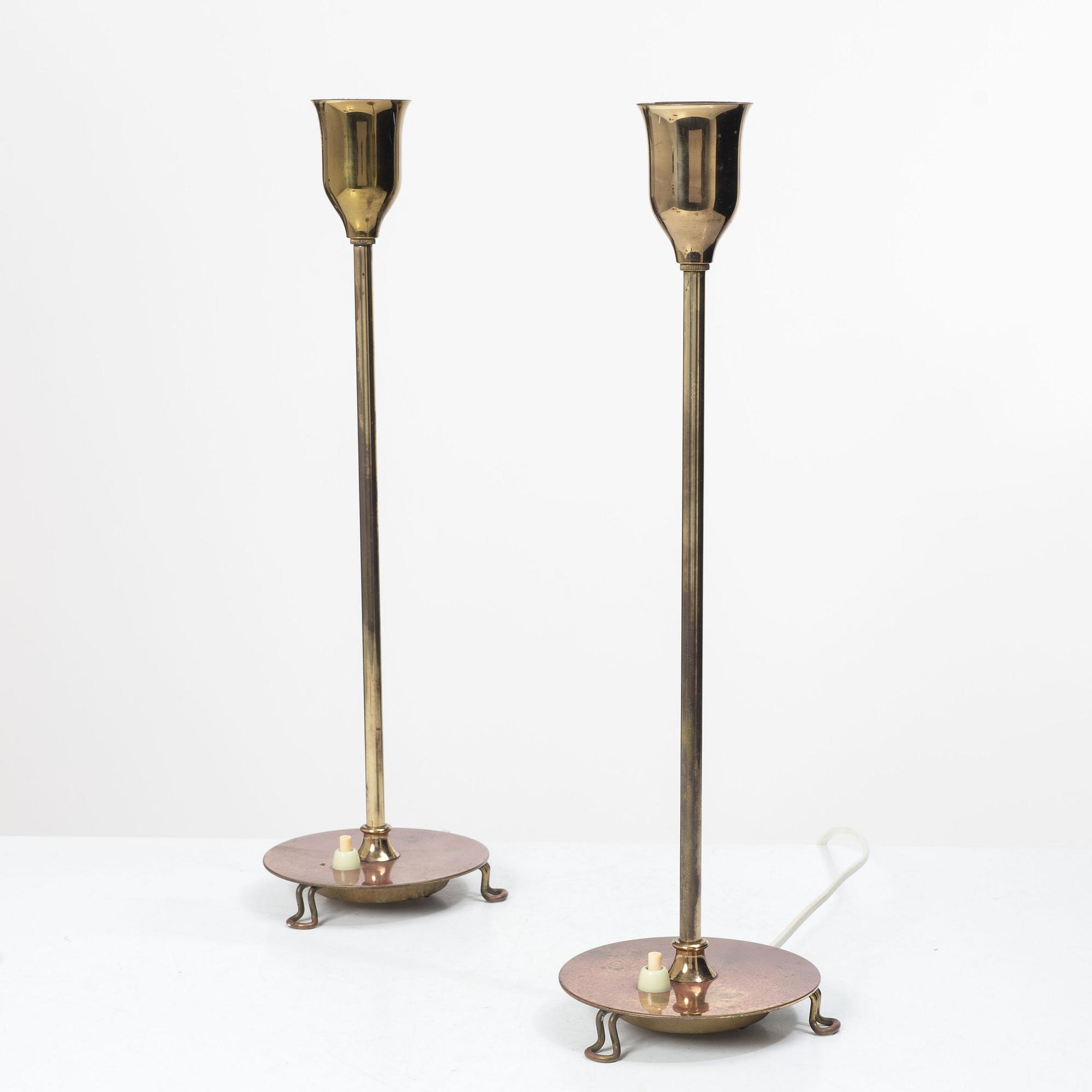 Josef Frank, Table lamps, a pair, model 2552, Firma Svenskt Tenn.